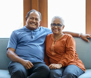 couple smiling