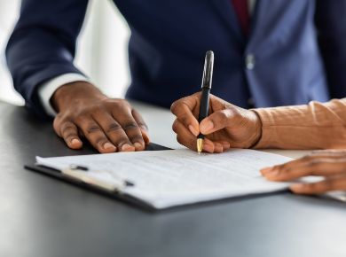 person signing